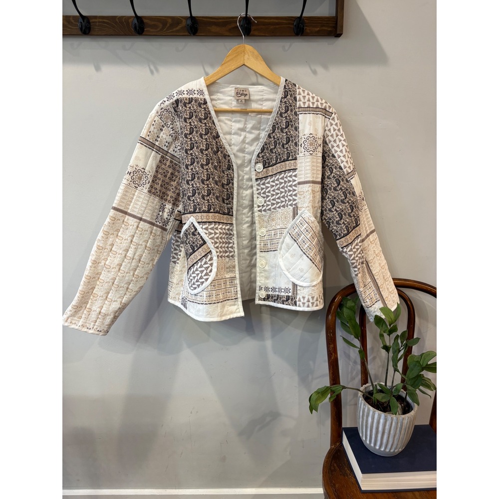 Como Vintage Patchwork Paisley Quilted Jacket